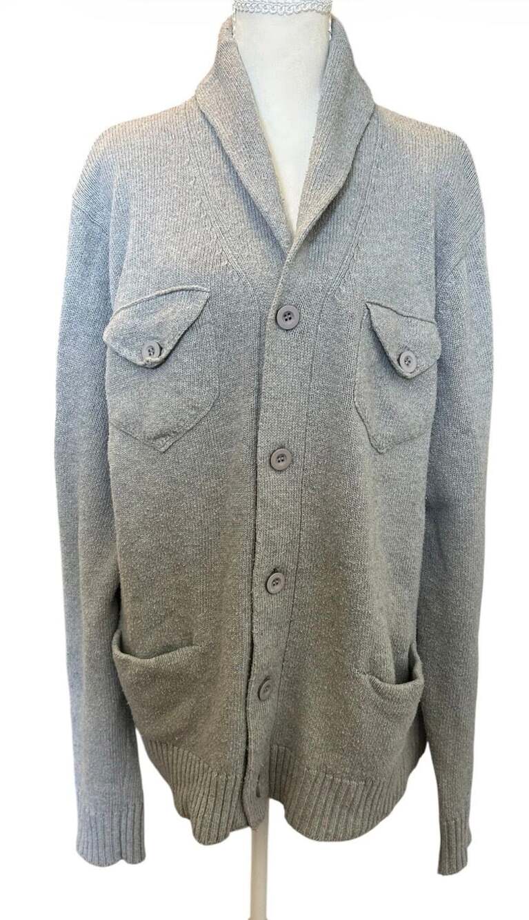 CHOR Button Up Grey Cardigan XL